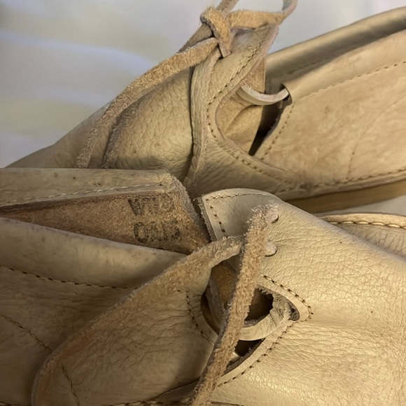 Wild Oats Cream Leather Flats With Ties - Picture 2 of 4